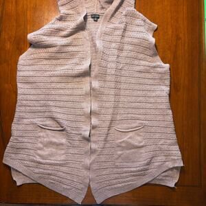 COCO + CARMEN Light Purple Sweater Hooded Vest Size XXL